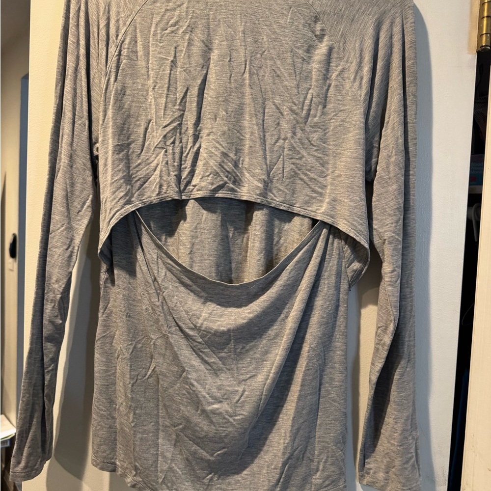 Gray Long Sleeve Women's Top